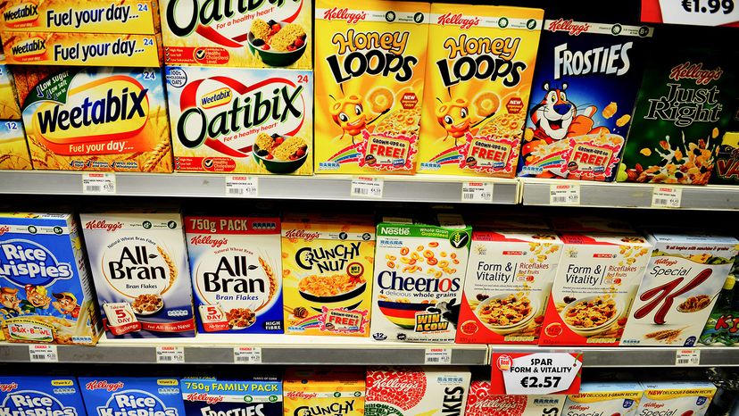 Cereal products at the supermarket