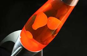 orange rocket lava lamp