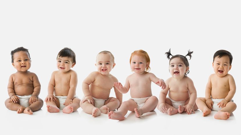 diverse group of babies