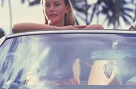 girl in convertible photo