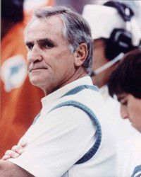 Don Shula had an undefeated season as coach  Dolphins in 1972. See more pictures of football greats.