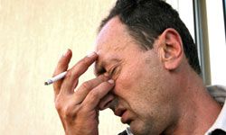 stressed smoker