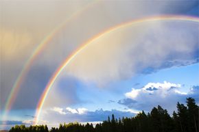 What caused this red-only rainbow?