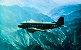 Flights from India to China were treacherous, taking Douglas C-47s over the Himalayas, where there was no place to land, and no turning back. The Chinese airfields that awaited the transports were regularly bombed and strafed by Japanese planes, so few landings were routine.