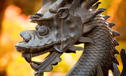 Dragon statues like this one, which stands outside the Summer Palace in Beijing, China, were likely part of the design inspiration for Mushu.