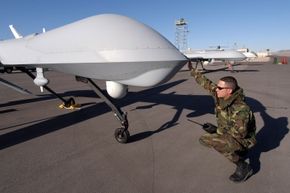 A military drone pilot