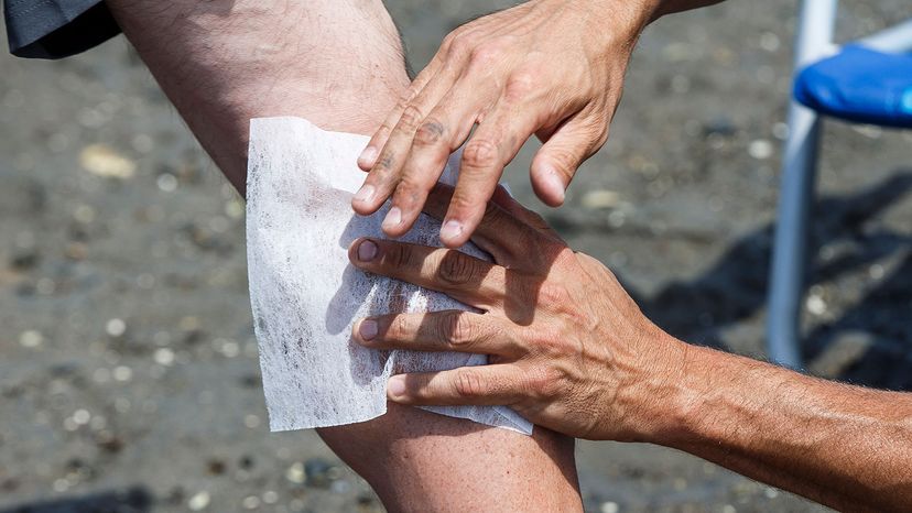 dryer sheet rubbed on leg