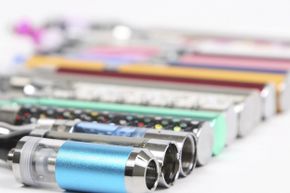 Some e-cigarettes are designed to look like regular tobacco cigarettes, but there are many different styles.