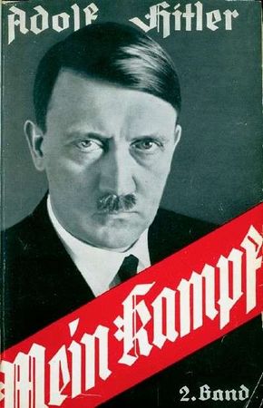 阿道夫·希特勒(Adolf Hitler)在他的《我的奋斗》(Mein Kampf)一书中传达了他的信息，他通过国家社会主义提供了希望和新秩序。＂border=