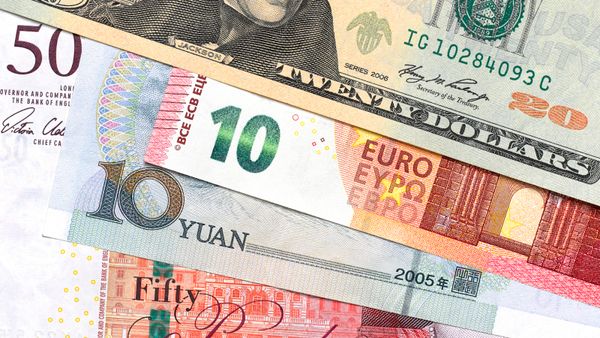 Banknotes from USA, CHINA, UK and Europe