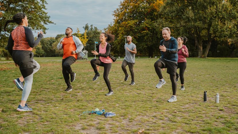 Group of person having exercise