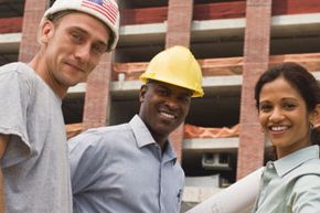 Three contractors on a job site.&nbsp;