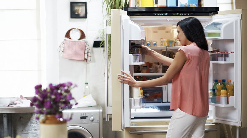 woman at refrigerator