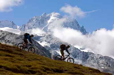 mountain biking in the alps