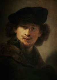 荷兰艺术家伦勃朗·范·里恩（Rembrandt Van Rijn）（上图）是重现光影的大师。他也很擅长让他的臣民的眼睛跟随你。“border=