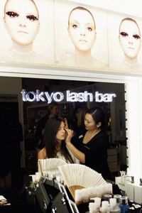 Getting glamorous at the opening of Tokyo Lash Bar in Sydney, Australia