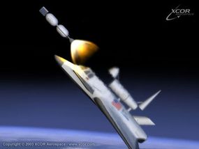 Artist's rendering of the Xerus launching a small payload