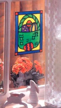 Stained Glass Easter Basket