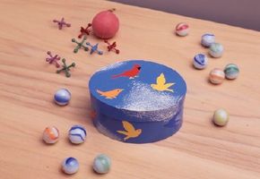 Your children's valuables will remain protected in this fly away decoupage box.