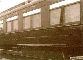 Before 1900, most railroad cars were built primarily of wood. As accidents involving wooden cars increased, composite steel and full-steel passenger cars began to appear, like this steel-built Pullman sleeping car, &quot;Fernwood&quot;.