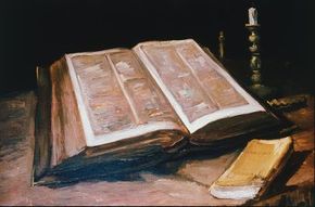 Vincent van Gogh’s Still Life with Bible is an oilon canvas (25-1/2x33-3/4 inches) housed in theVan Gogh Museum in Amsterdam.