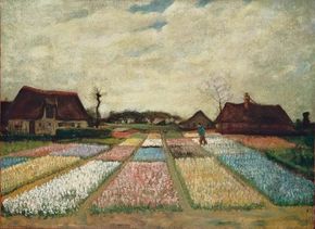 Vincent van Gogh’s Flower Beds in Holland is anoil on canvas (19-1/4x26 inches) housed in theNational Gallery of Art in Washington, D.C.