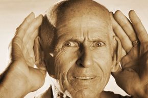 Elderly man and his ears