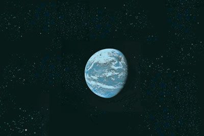 earth with stars in background