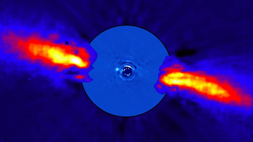 Beta Pictoris as seen in infrared light