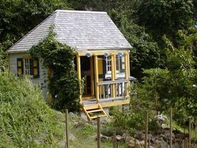 The &quot;Blue Tang&quot; cottage at the Ecolodge Rendez-Vous located on the 5 square mile (12.5 square km) island of Saba in the northeast Caribbean.