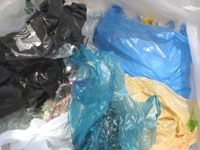 Plastic piles up in landfills around the world.