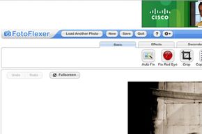 screen capture of Fotoflexer editing tool