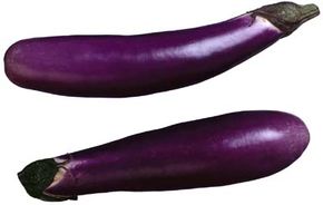 Eggplant is usually long and slender.