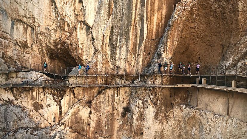 El Caminito Rey，游客“border=