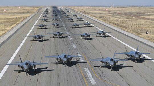 F-35As Put to the Test in First-ever 'Elephant Walk'