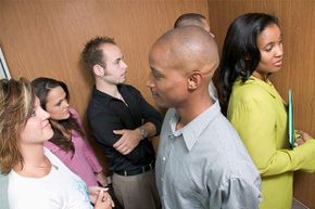 man wrong way in elevator