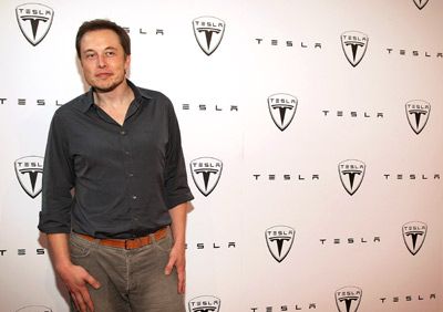 Elon Musk at Tesla unveiling