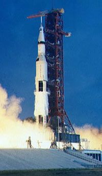 Musk wasn't even alive during this liftoff of Apollo 11, the first manned journey to the moon.
