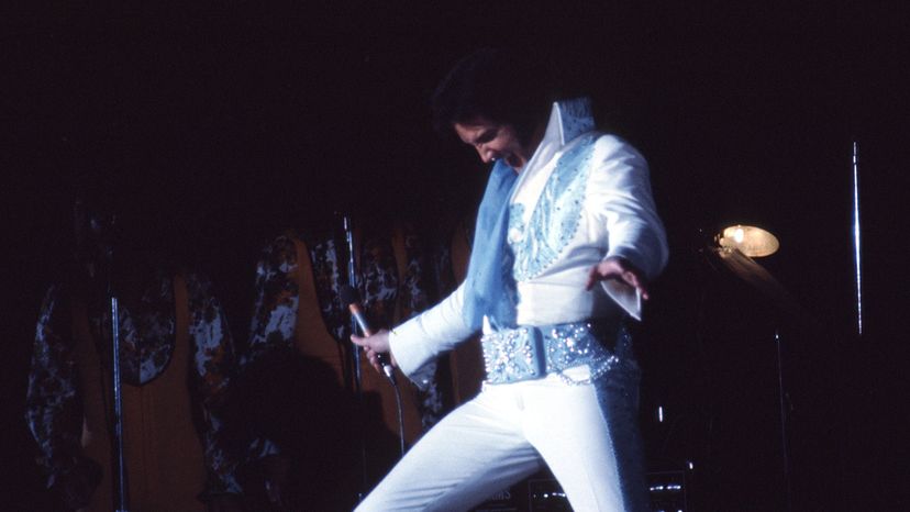 Elvis in white jumpsuit