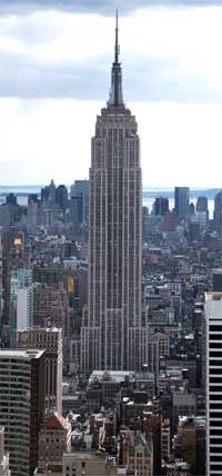 A complete view of the Empire State Building