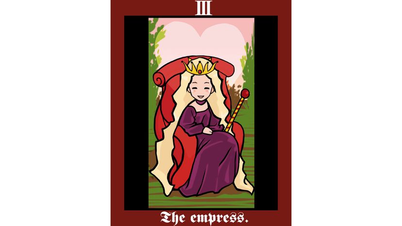 empress tarot card in anime style