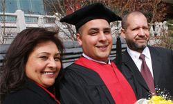 couple with graduating son