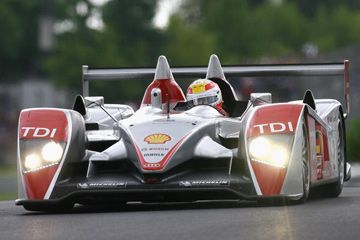 The Audi of Rinaldo Capello of Italy, Allan McNish of Great Britain and Tom Kristensen competes during the Le Mans 24 Hour race at the Circuit des 24 Heures du Mans on June 16, 2007 in Le Mans, France.