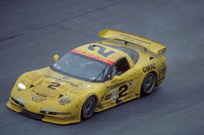 Ron Fellows drives his Corvette during the Rolex 24 Hours of Daytona at the International Speedway in Daytona Beach, Florida.