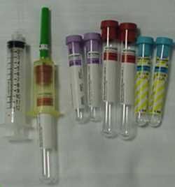 Tubes used in blood tests