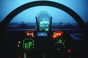 The F-18 cockpit puts all the control of this powerful war machine at the pilot’s finger tips.