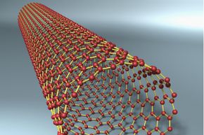 Carbon nanotubes have the highest strength-to-weight ratio of any material on Earth and can be stretched a million times longer than their thickness.
