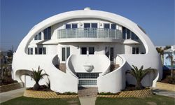 Dubbed "Dome of a Home," this famous Monolithic dome home in Pensacola, Fla., has survived several hurricanes.”border=