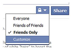 Use the lock icon when you make a status update to override your Facebook privacy settings for that single post.