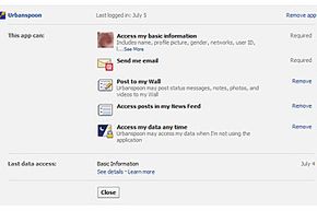 For each app to which you've granted access to your profile, you may be able to limit the information it can gather if that data isn't required by the app itself.